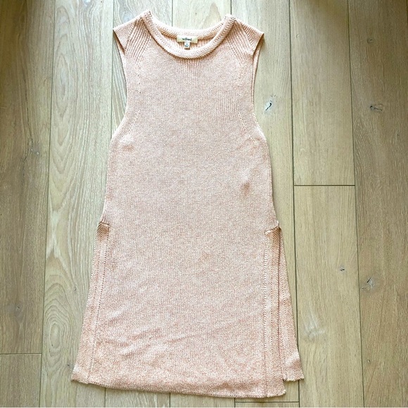 Aritzia Wilfred Cream & Orange Knit Sweater Vest with Slits - Picture 1 of 11